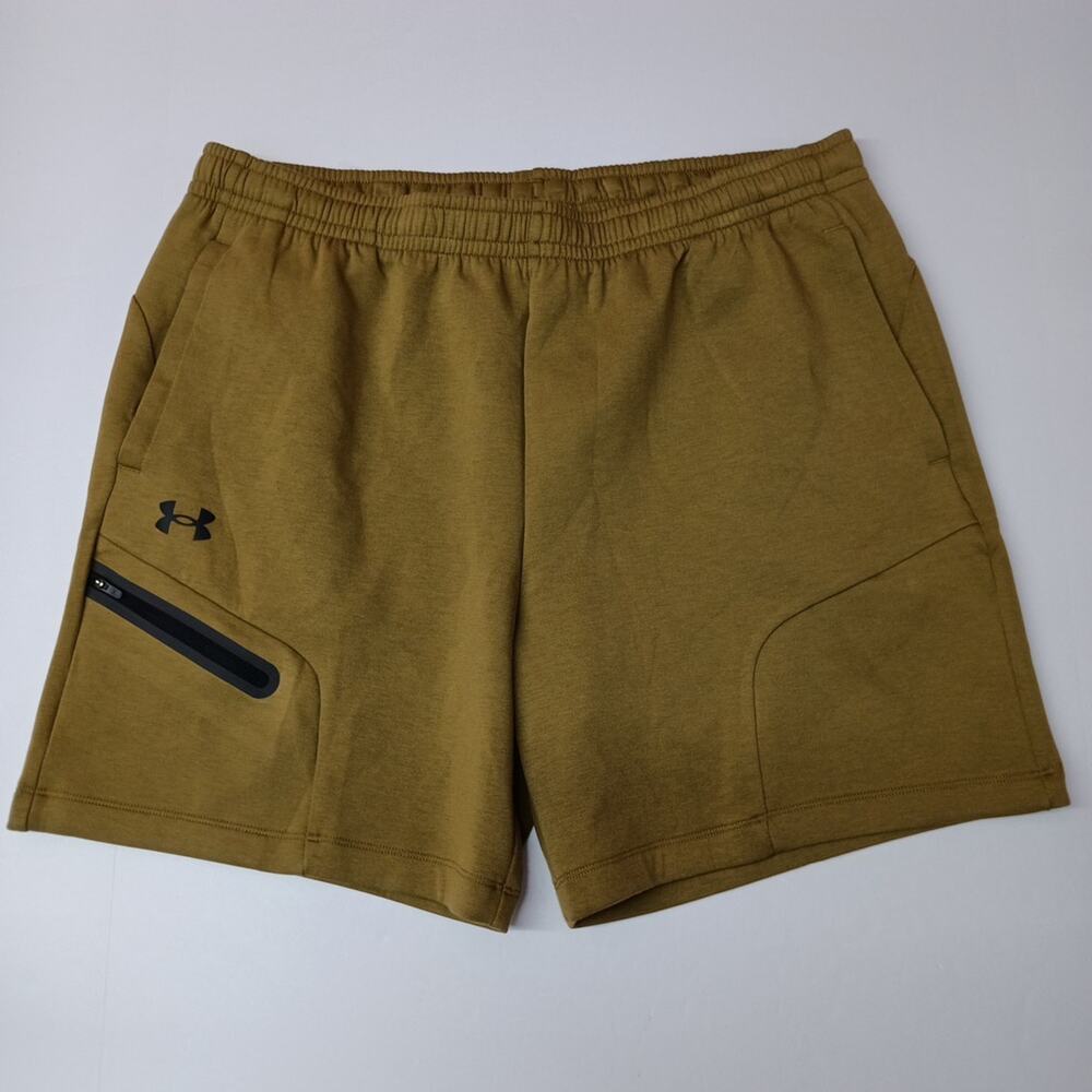 Mens Under Armour Unstoppable 7"‎ Fleece Shorts Green Size XL